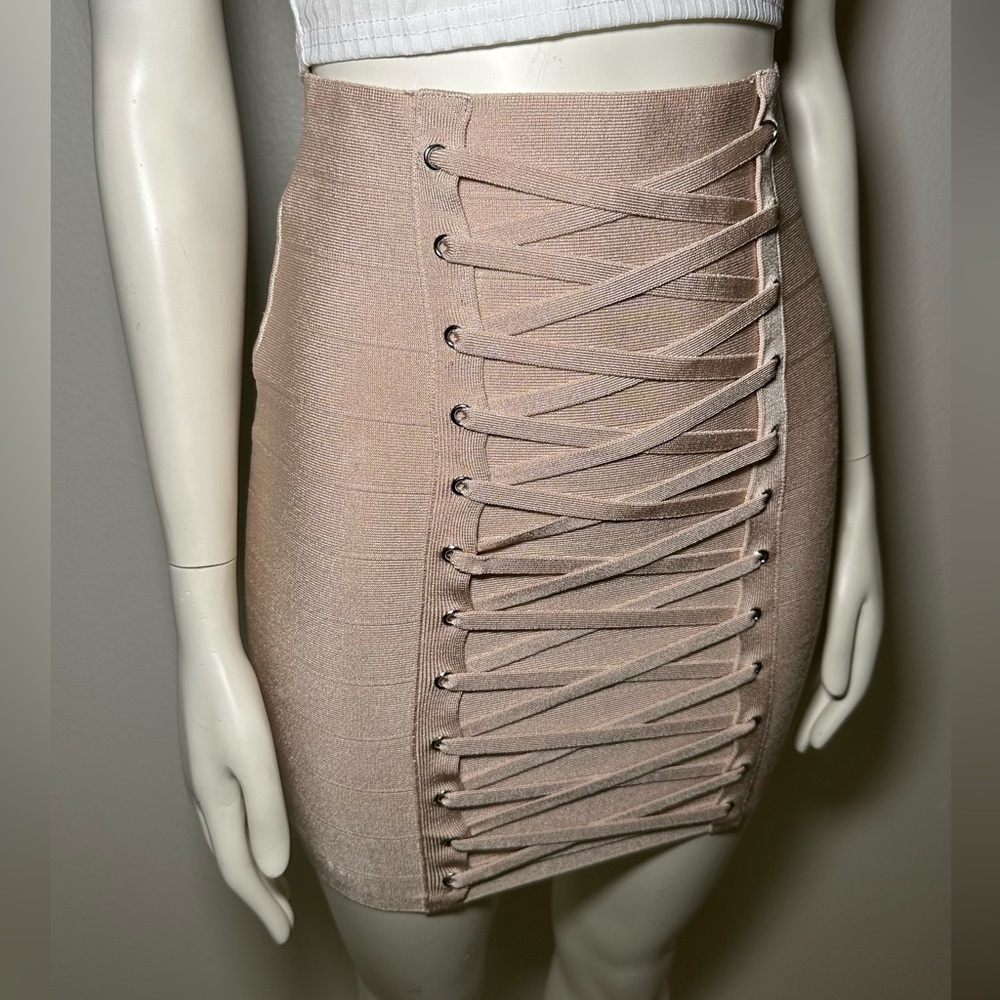 Guess Lace Up Mirage Ottoman Skirt XS